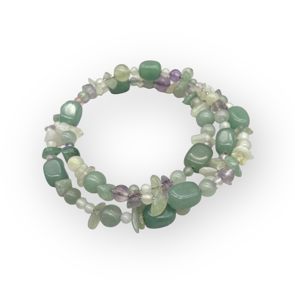 Park Lane ✿ Mandalay Snake Wrap Bracelet ✿ Aventurine + Amethyst ✿ Semi Precious